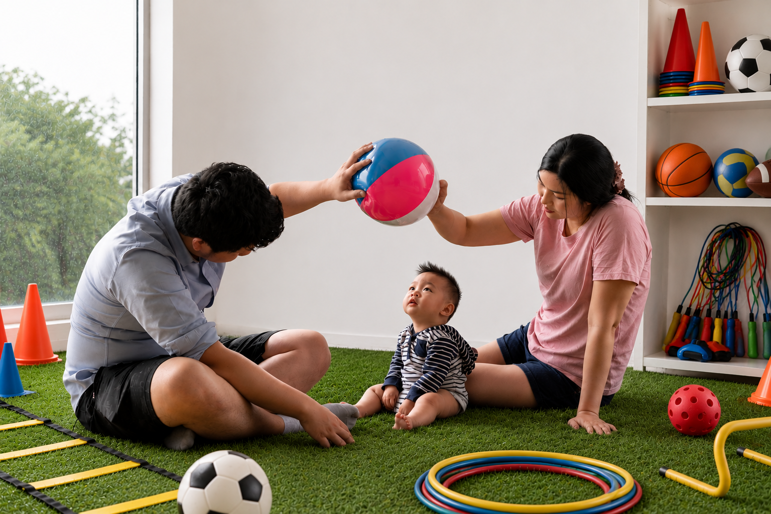 Parent and child in a Premier Playlab enrichment class